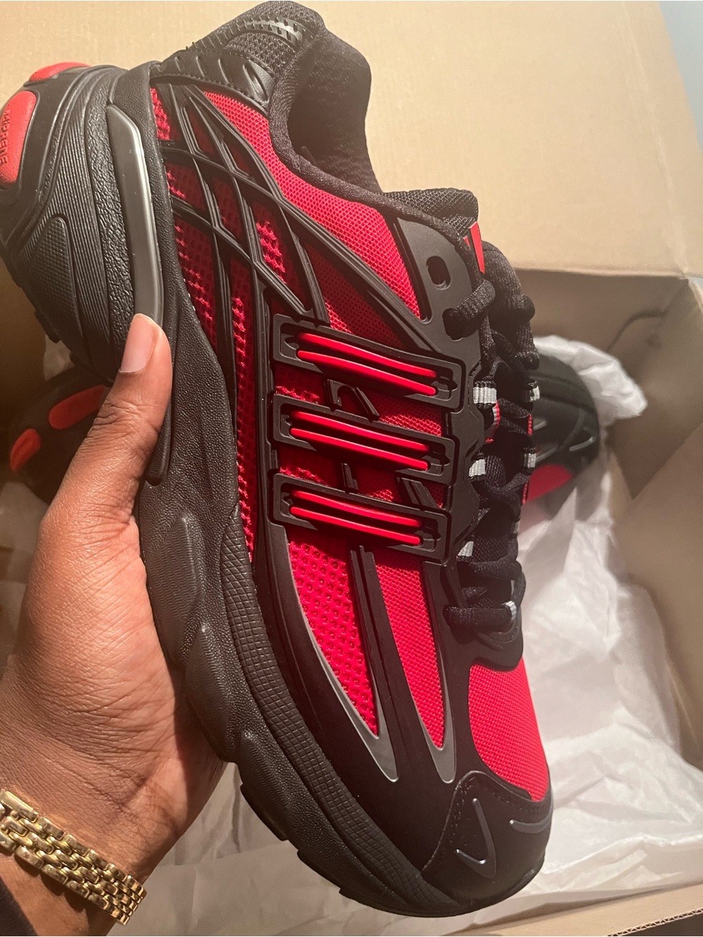 adidas Red and Black Men's Athletic Sneaker